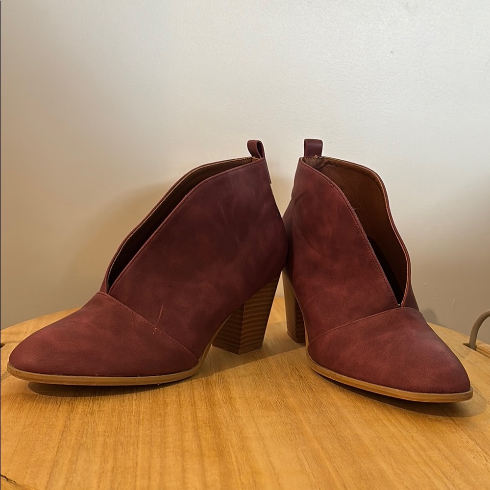 Madewell Burgundy Ankle Boots